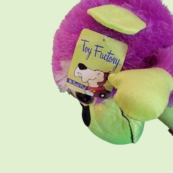 𝅺TOY Factory Plush Monkey Stuffed Purple Neon Green Sparkle Eyes 19” Fuzzy T29 - Picture 6 of 7